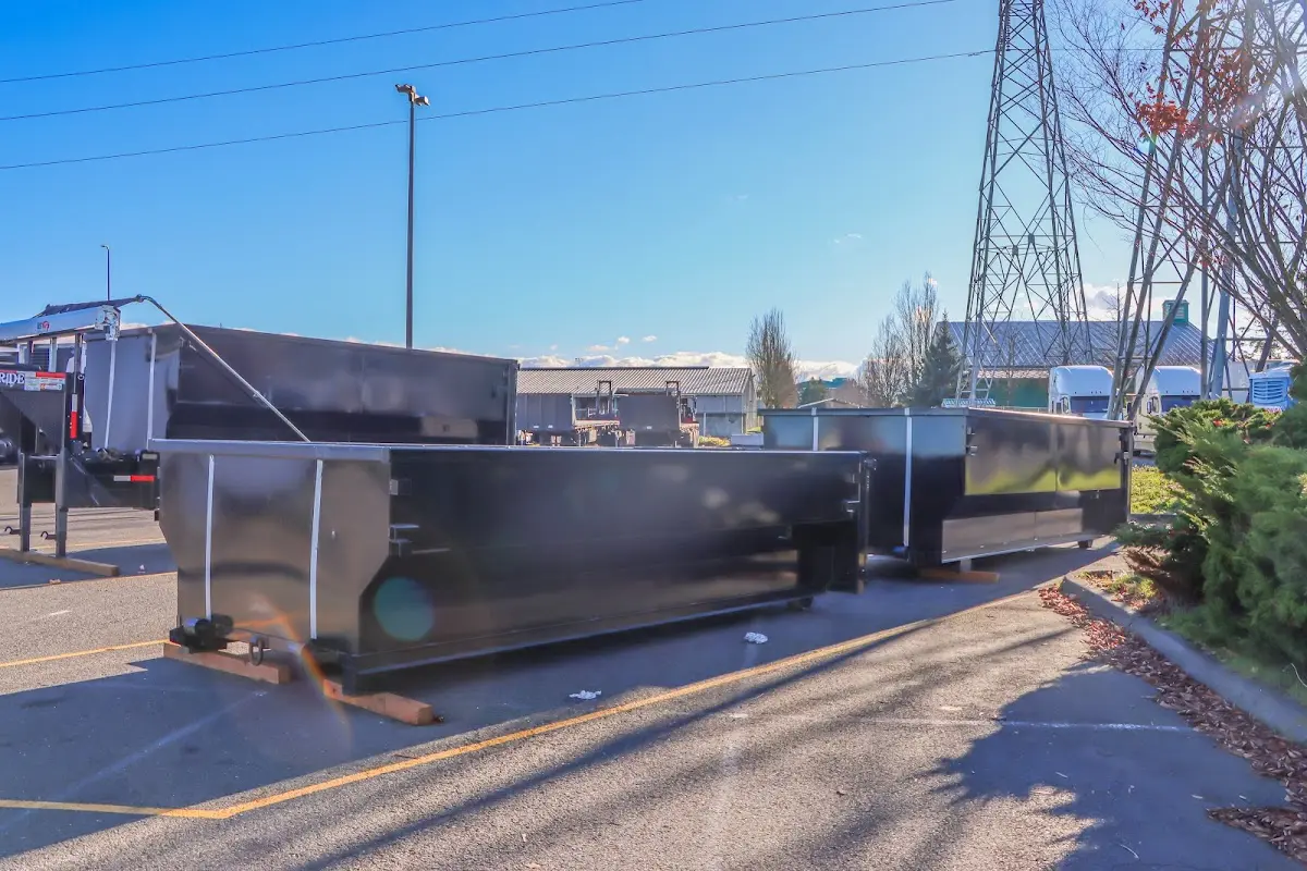 Roll-off dumpster ready for waste disposal at job site for Residential Dumpster Rental in Aspen Hill